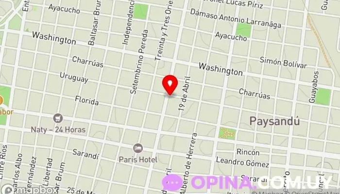 mapa de Clínica Veterinaria Paysandú Veterinario en Paysandú