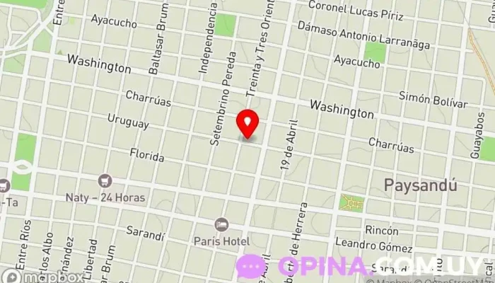 mapa de Clipos Clínica Podologica Podólogo en Paysandú