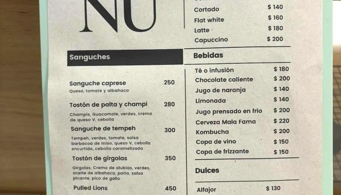 Clorofila -  Menu - Montevideo