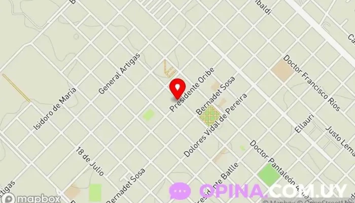 mapa de Club A. Bohemios Gimnasio en Sarandí del Yí