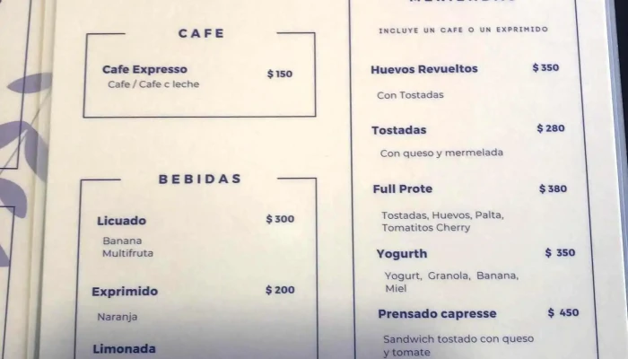 Club Al Mar -  Menu - Punta del Este