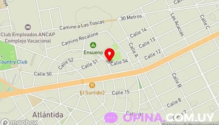 mapa de Club Atlántida Juniors Polideportivo en Atlántida