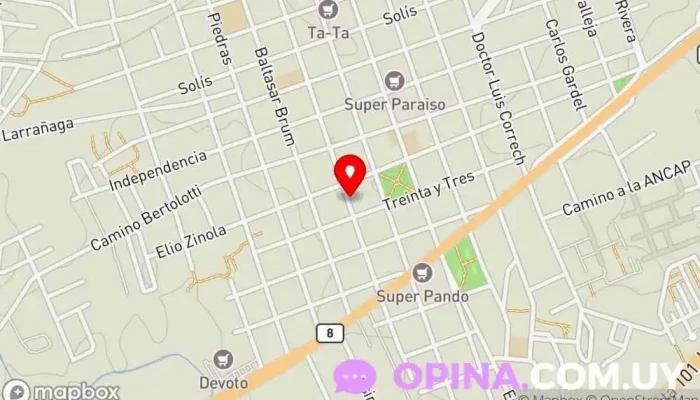 mapa de Club Atlético Pando Escuela deportiva en Pando