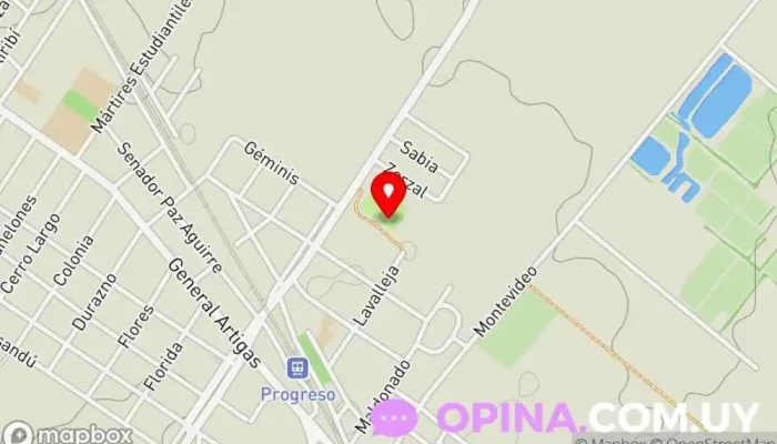 mapa de Club Atlético Progreso Club deportivo en Progreso