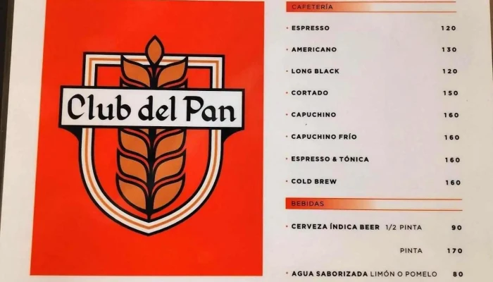 Club Del Pan -  Menu - Montevideo