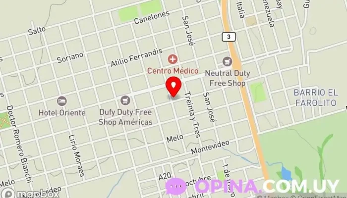 mapa de Club Fitness Gimnasio en Bella Unión