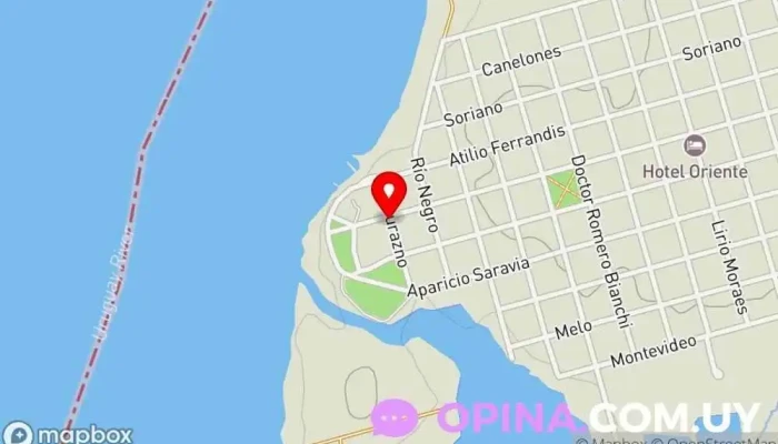 mapa de Club Náutico Bella Unión Polideportivo en Bella Unión