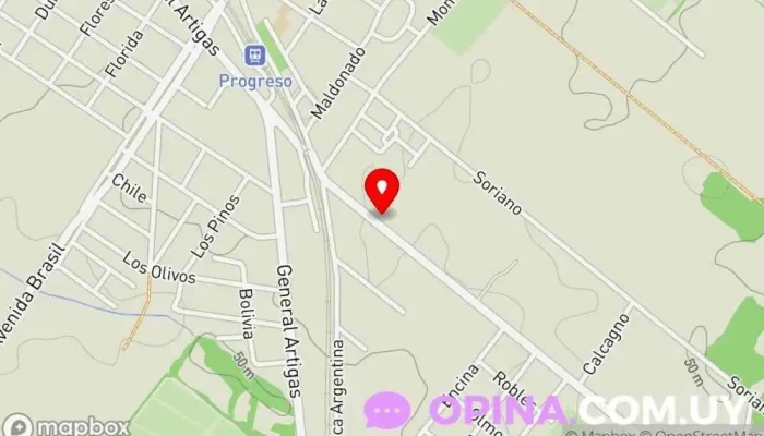 mapa de Club Social Progreso Club deportivo en Progreso