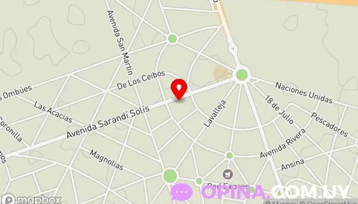 mapa de Club Social y Deportivo Solís Gimnasio, Golf en La Floresta