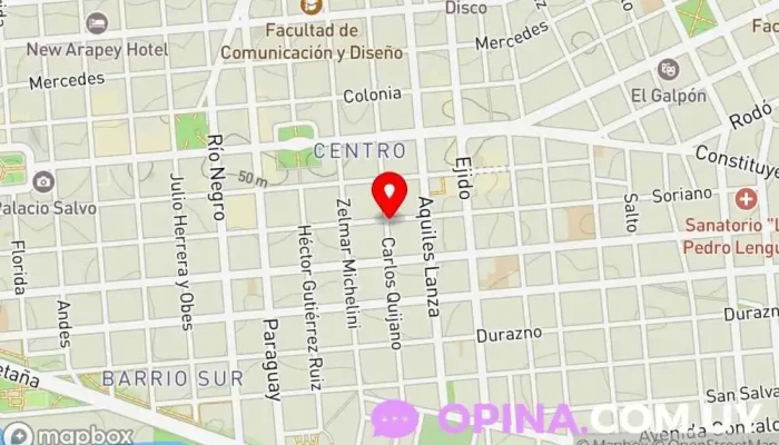 mapa de CNA Maestras Especializadas, Psicología, Psicopedagogía Y Psicomotricidad, Diagnóstico E Intervención Clínica de psicopedagogía, Psicólogo infantil, Psicólogo, Psicoterapeuta en Montevideo