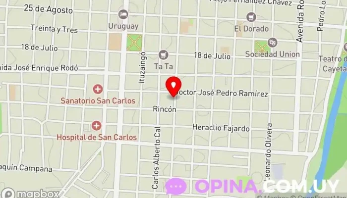 mapa de COCHE ESCUELA SD Escuela en San Carlos