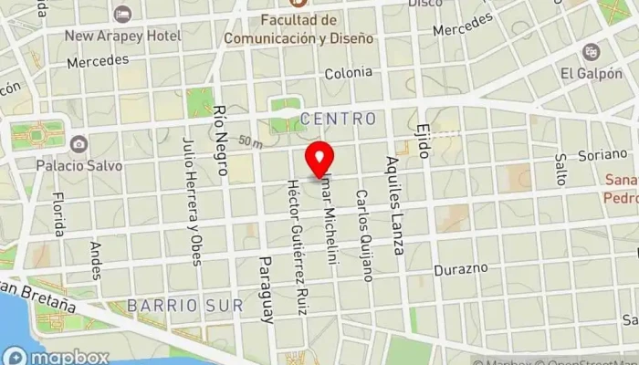 mapa de Cocina Con Amor Buffet libre, Bar en Montevideo