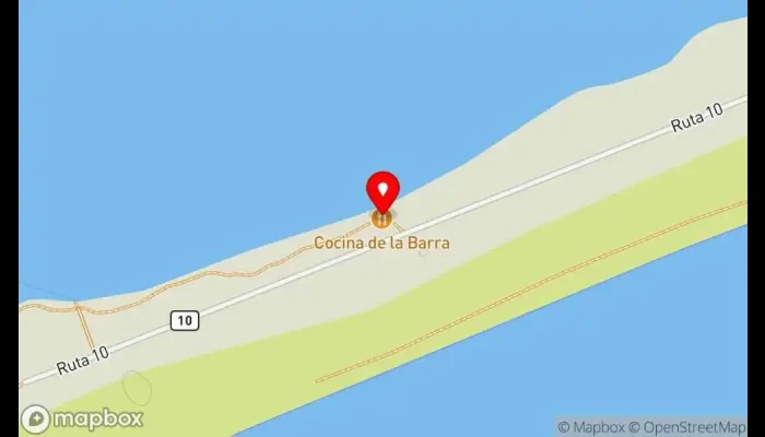 mapa de Cocina de la Barra - Laguna de Rocha- Restaurante en Rincon de la Laguna