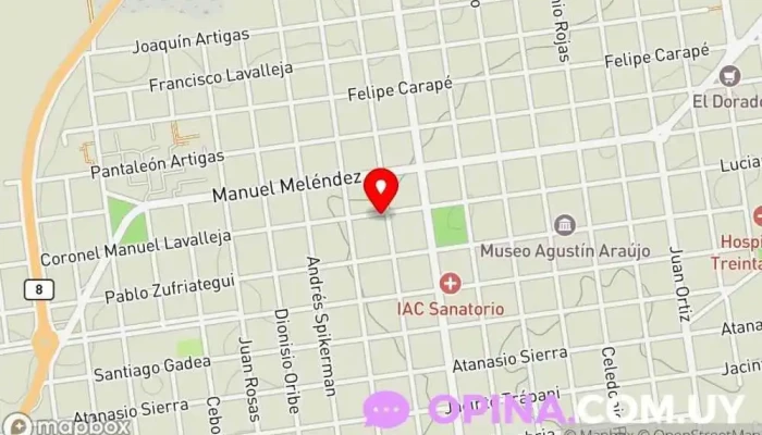 mapa de Codett Oficina médica, Clínica dental en Treinta y Tres