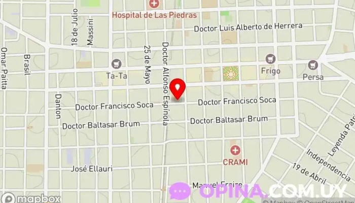 mapa de Colegio Las Piedras Colegio privado en Las Piedras