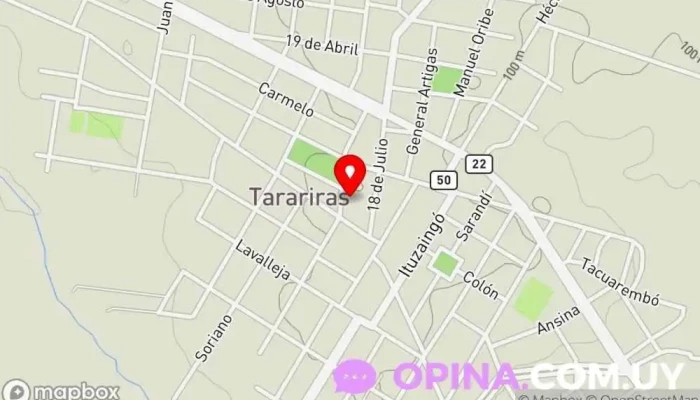 mapa de Colegio San José Escuela primaria en Tarariras