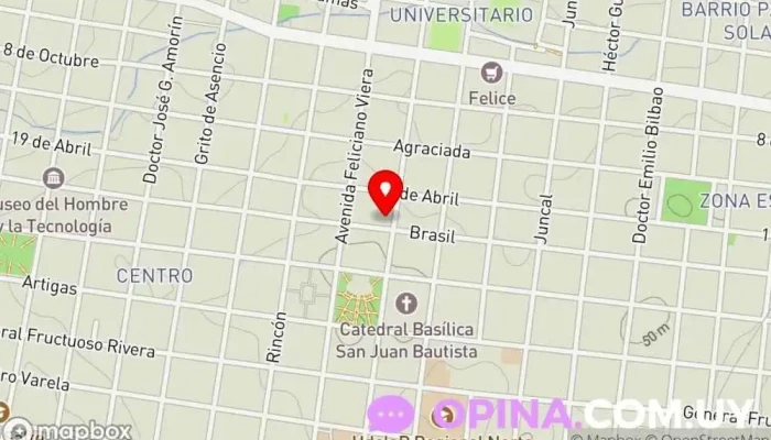 mapa de Colegio y Liceo Carlos Vaz Ferreira Escuela en Salto