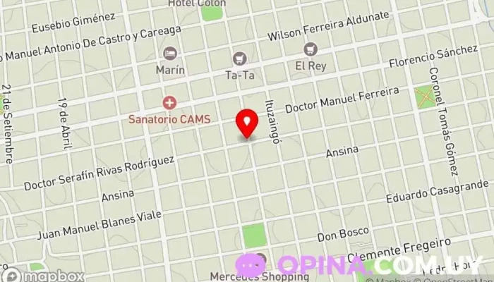 mapa de Colegio y Liceo San Miguel Centro educativo en Mercedes