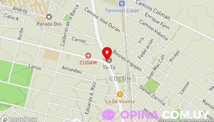 mapa de Colón  en Montevideo