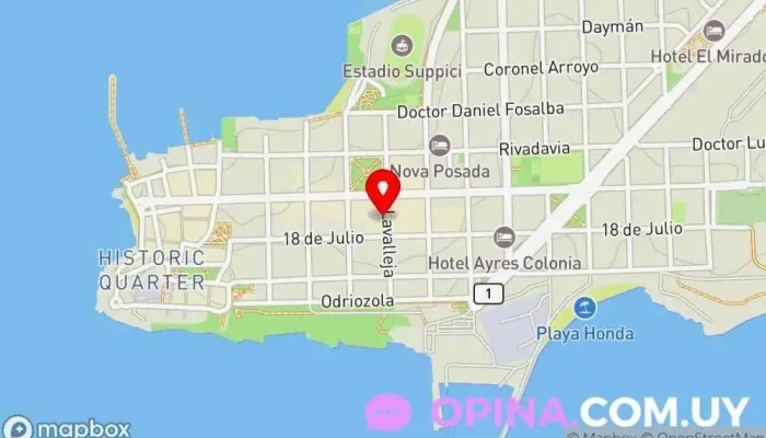 mapa de Colonia Suite Apartments Edificio de apartamentos amueblados en Col. del Sacramento