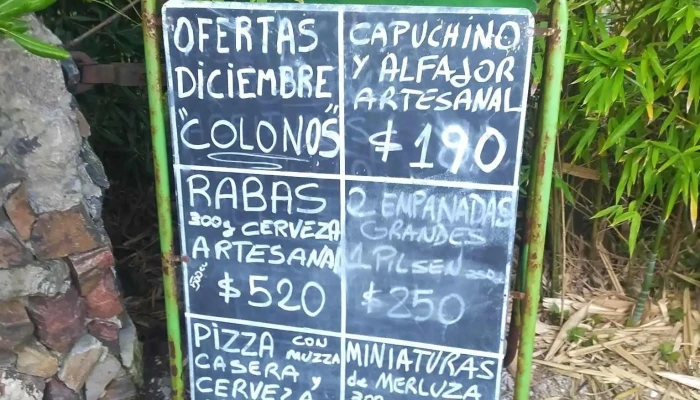Colonos Fabrica De Alfajores Menu - Punta Ballena
