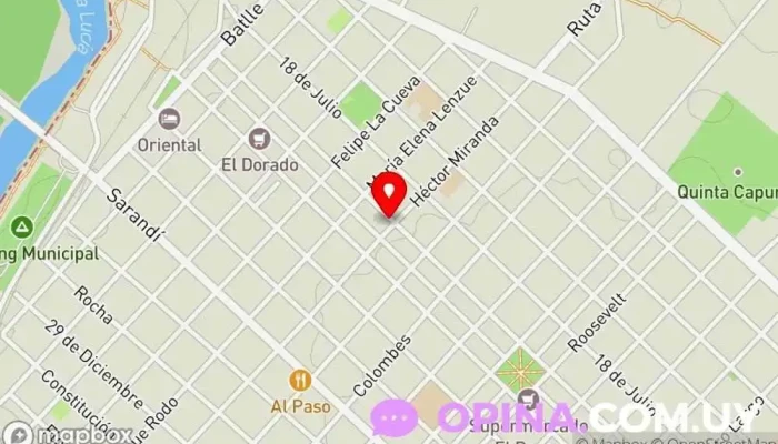 mapa de Comeca Hospital en Santa Lucía