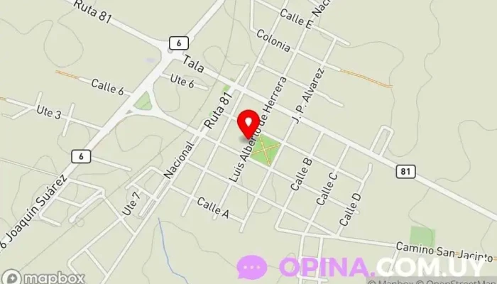 mapa de Comeca San Bautista Hospital en San Bautista