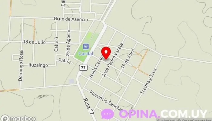 mapa de Comef Cardal Puesto de primeros auxilios en Cardal