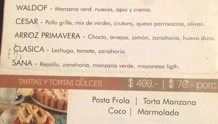 Comidas Casera Y Servicio De Lunch Y Pizzetas Con Gustos -  Menu - Ciudad de la Costa