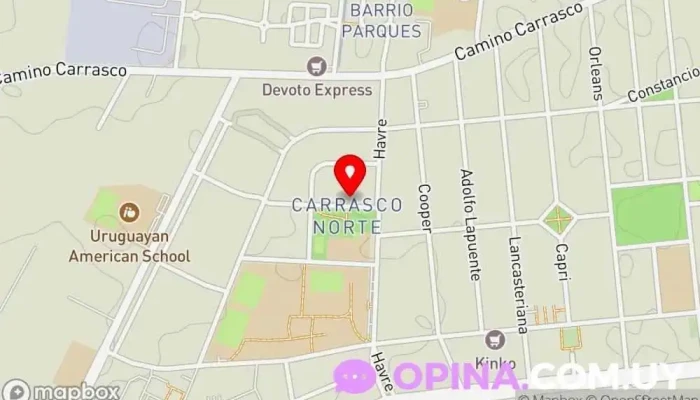 mapa de Comisión Carrasco Norte - CAIF 5 Escuela, Sala infantil, Centro cultural en Montevideo