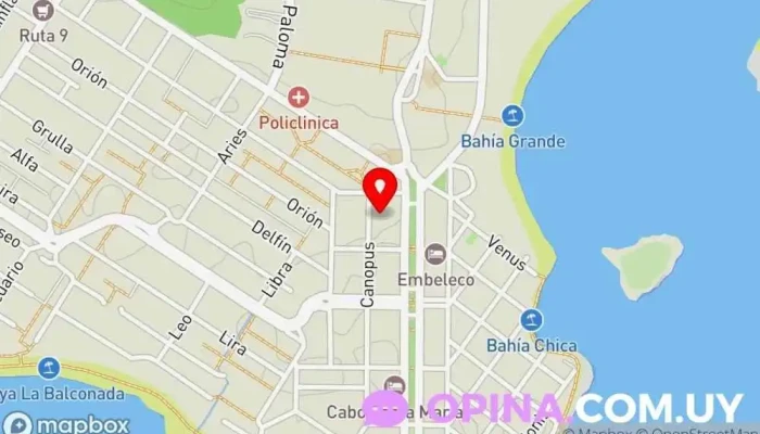 mapa de Complejo el Topo Alojamiento en La Paloma