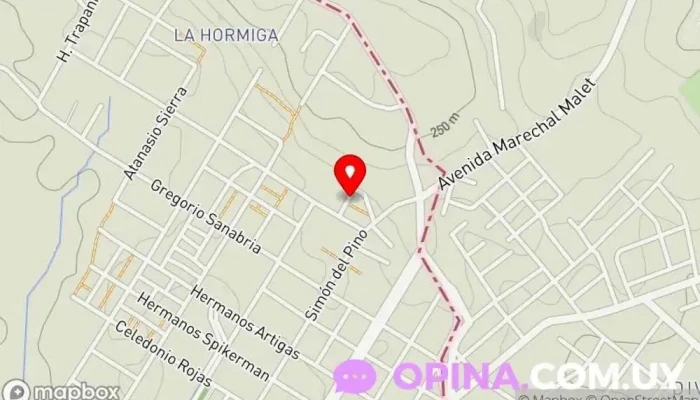 mapa de Complejo Residencial Paso de la Hormiga Autoridad reguladora de las viviendas en Rivera