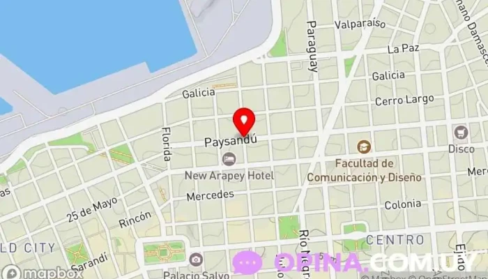 mapa de Concierto Urbana Emisora de radio en Montevideo