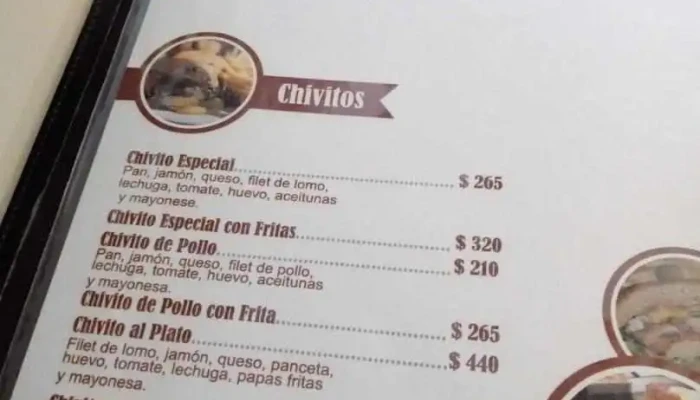 Confiteria City Menu - Rivera