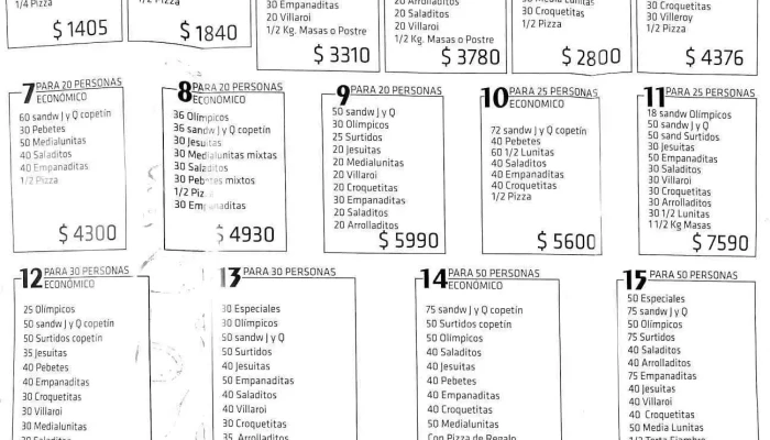 Confiteria La Reina -  Menu - Montevideo