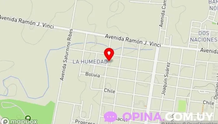 mapa de Consignataria Sociedad Biblica y de CLC Librería en Salto