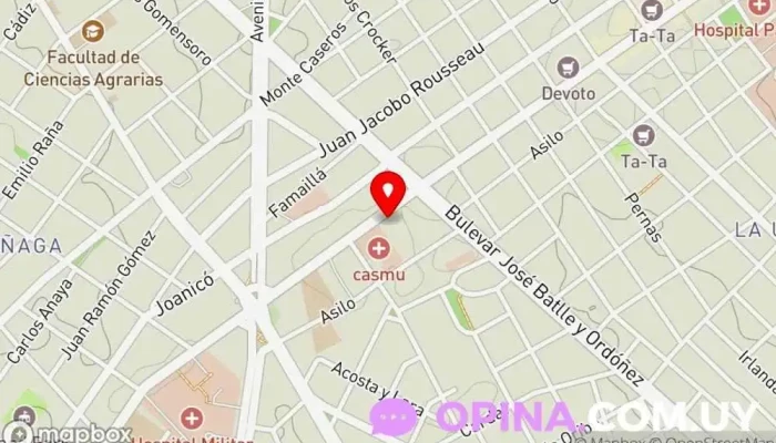 mapa de Consultorio 8 de Octubre Clínica dental en Montevideo