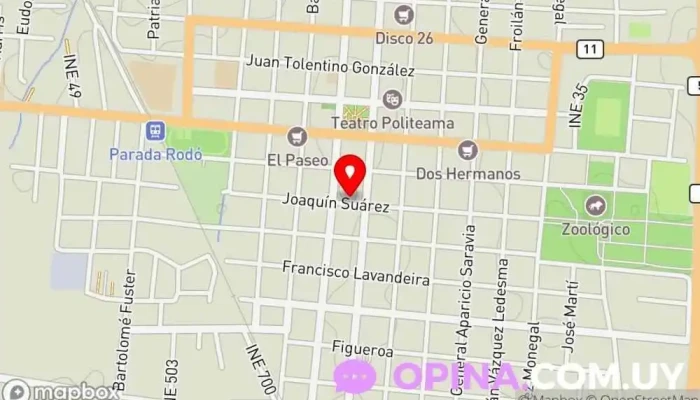 mapa de Consultorio cosmetológico Clínica dermatológica en Canelones