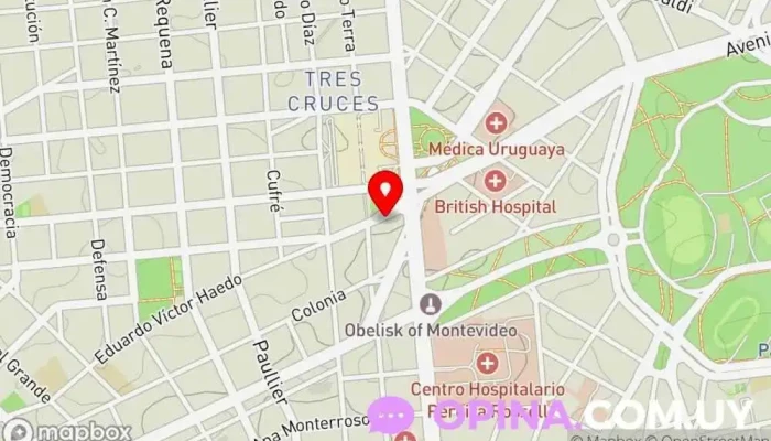 mapa de Consultorio de Endoscopía Ginecológica Clínica ambulatoria en Montevideo