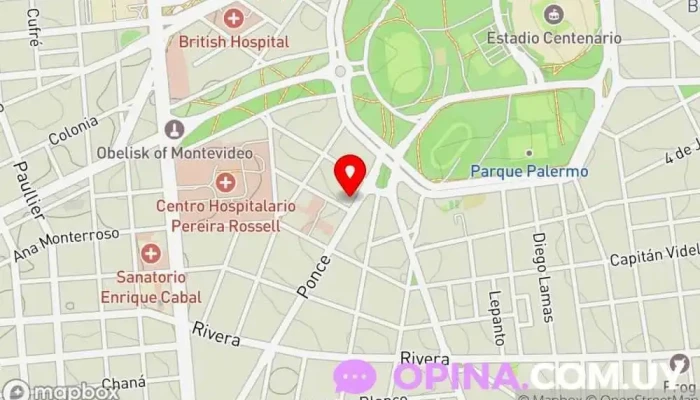 mapa de Consultorio de Imagen Molecular Ponce Centro de diagnóstico por imagen en Montevideo