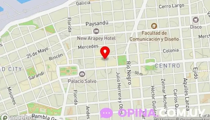 mapa de Consultorio de la Voz Alejandra Binaghi Centro de salud en Montevideo