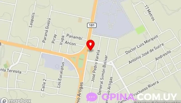 mapa de Consultorio Dental Colonia Nicolich Dentista en Canelones