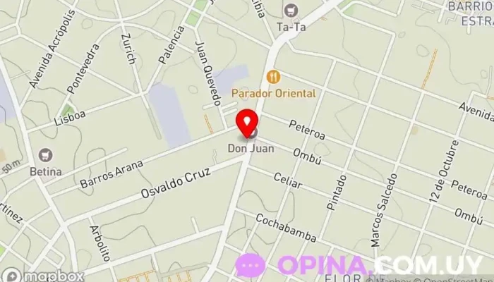 mapa de Consultorio Dental Diamantes Clínica dental en Montevideo