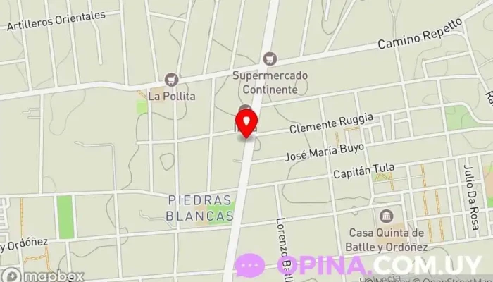 mapa de Consultorio Dental Dr. Ana Gabriela Ruggiero Dentista en Montevideo