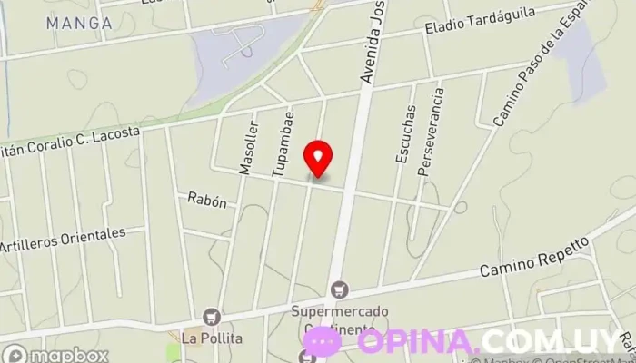 mapa de Consultorio Dental Dra Yessica Coronel Dentista en Montevideo