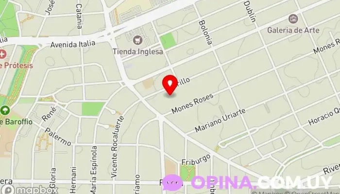mapa de Consultorio Dr. Elbio González Pastorino Clínica dental en Montevideo
