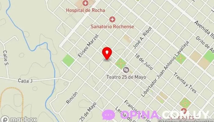 mapa de Consultorio Dra Meryellin Alfaro Clínica dental, Esteticista, Dentista, Cirujano maxilofacial, Ortodoncista en Rocha