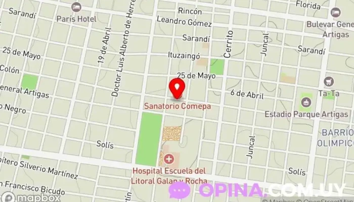 mapa de Consultorio Ecográfico Paysandú Seguridad y salud ocupacional en Paysandú