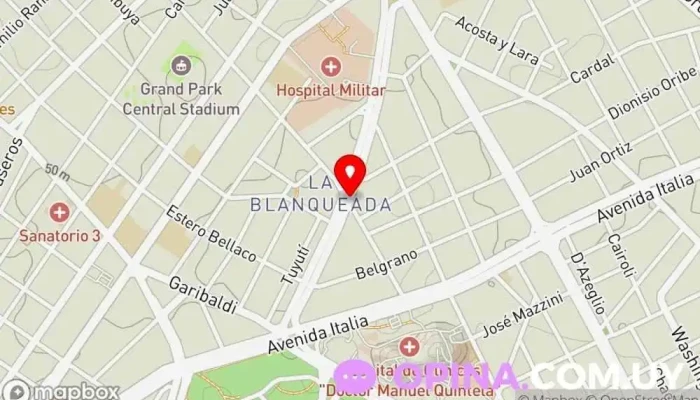 mapa de Consultorio Clínica ambulatoria en Montevideo