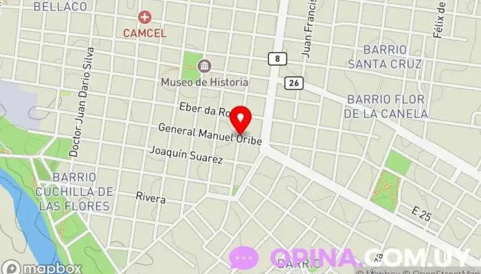 mapa de Consultorio Odontológico - Rodrigo García y María Eugenia Sánchez Dentista en Melo